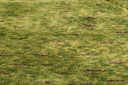 7 x 11 - Green Moroccan Rug - 21037