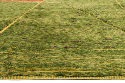 7 x 11 - Green Moroccan Rug - 21037