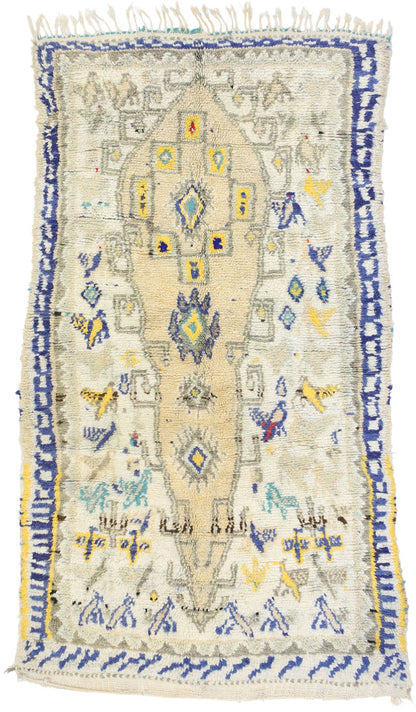 4 x 6 - Ivory Vintage Moroccan Rug - 21069