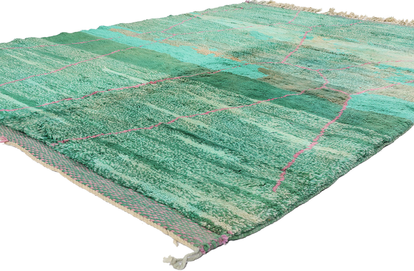 6 x 8 - Green Moroccan Rug - 21096