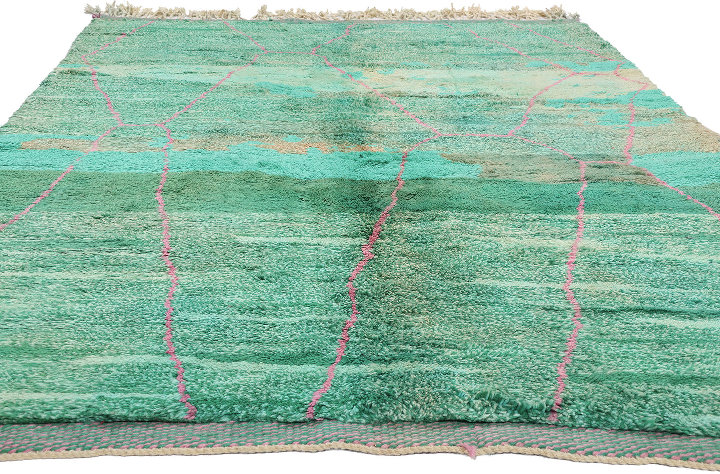 6 x 8 - Green Moroccan Rug - 21096
