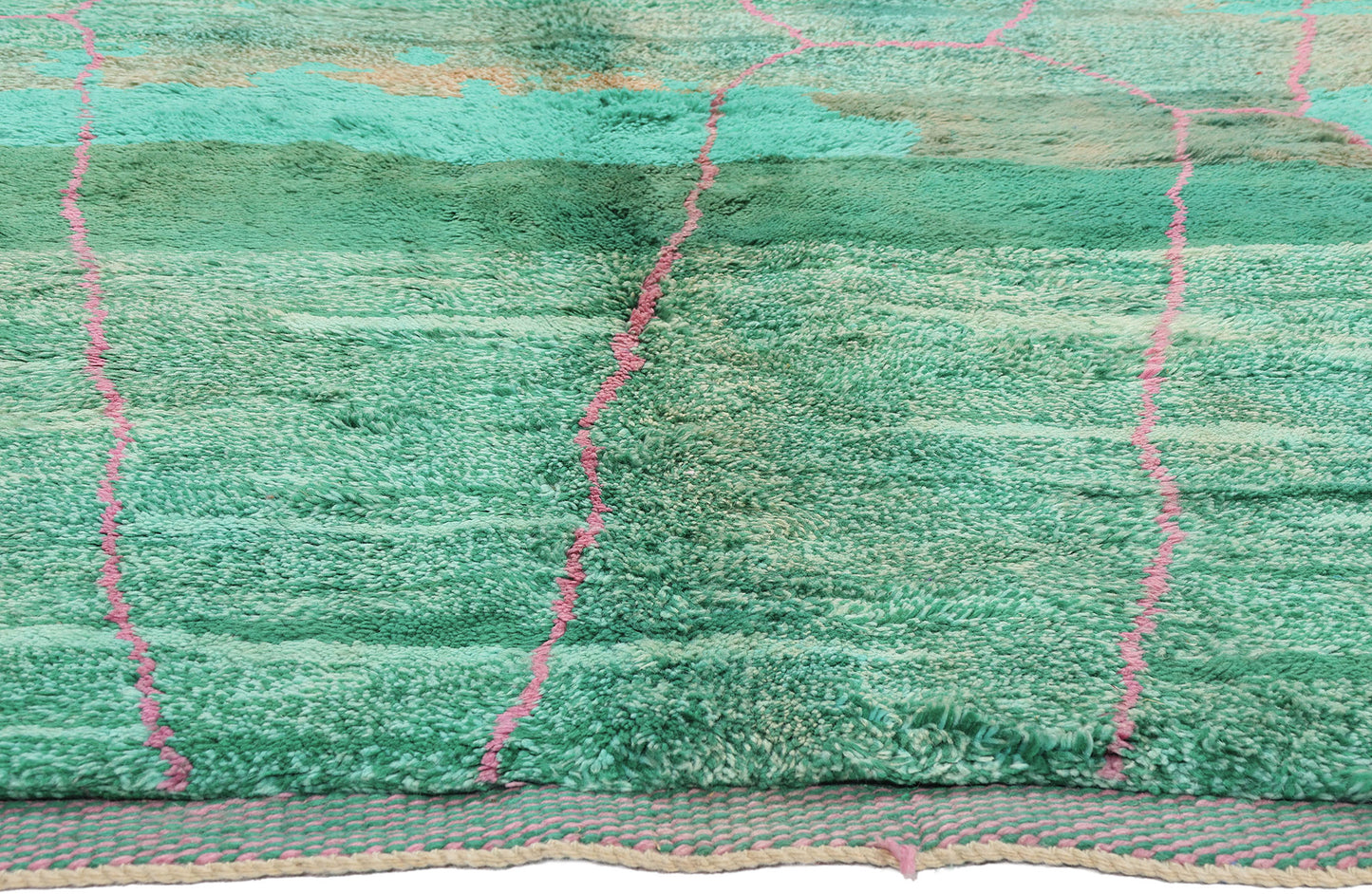 6 x 8 - Green Moroccan Rug - 21096