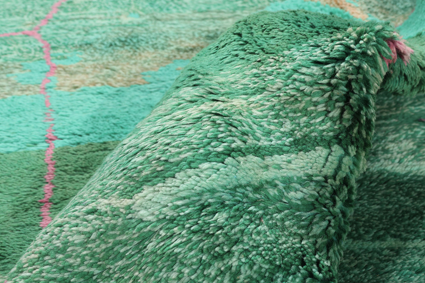 6 x 8 - Green Moroccan Rug - 21096