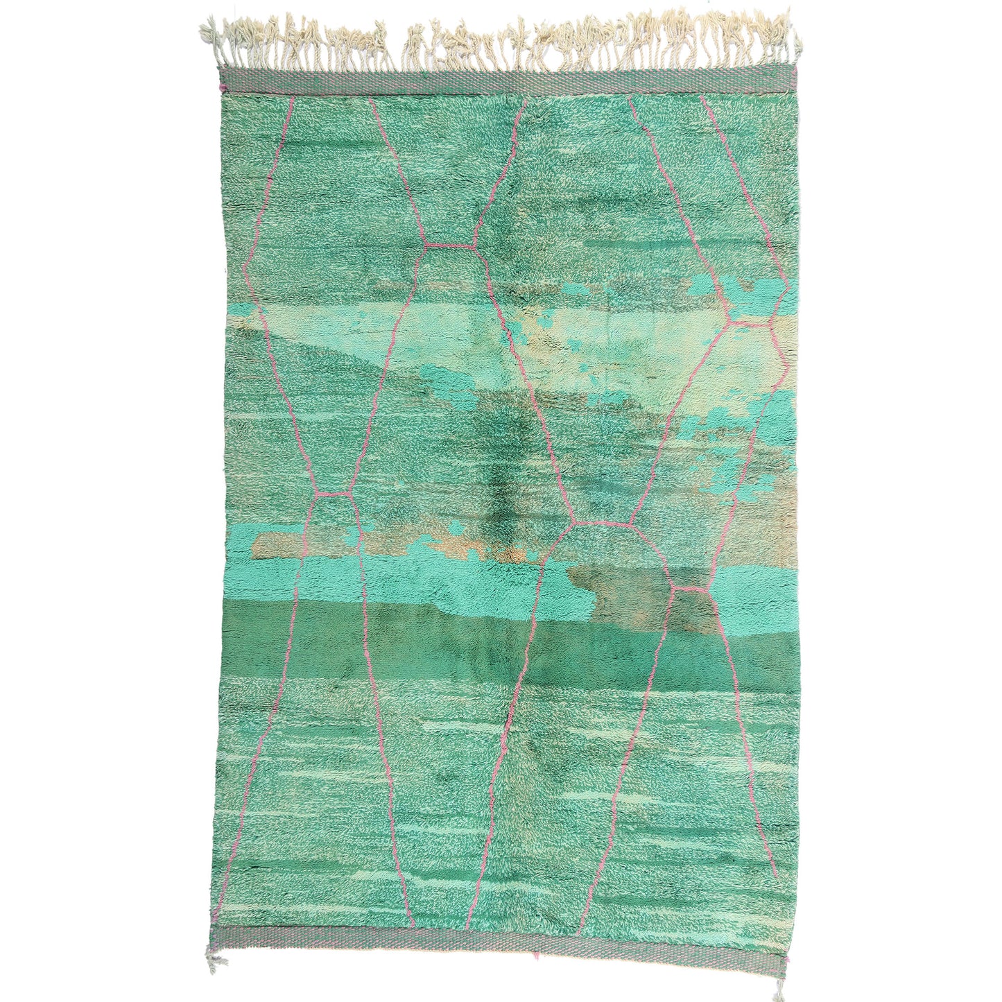 6 x 8 - Green Moroccan Rug - 21096