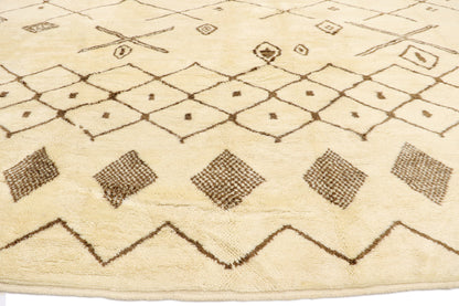 12 x 13 - Beige Beni Mrirt Moroccan Rug - 21141