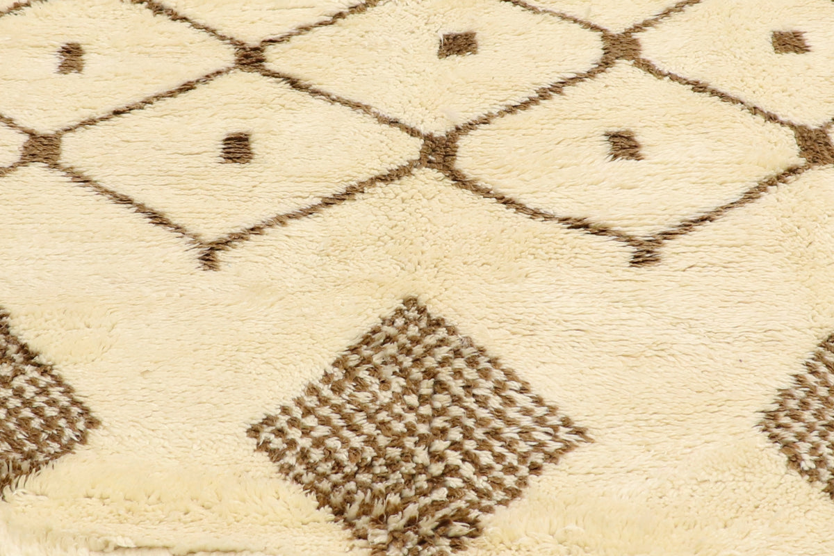 12 x 13 - Beige Beni Mrirt Moroccan Rug - 21141