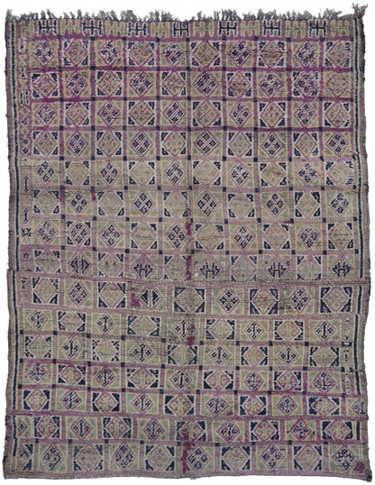 6 x 7 - Purple Vintage Moroccan Rug - 21341