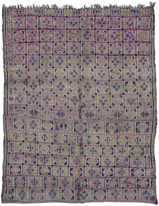 6 x 7 - Purple Vintage Moroccan Rug - 21341