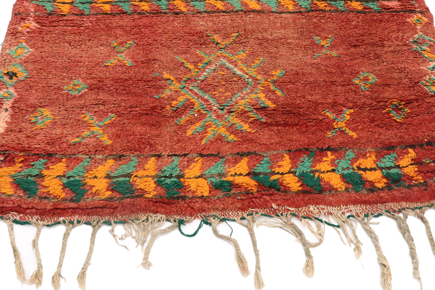 3 x 4 - Red Vintage Moroccan Rug - 21533
