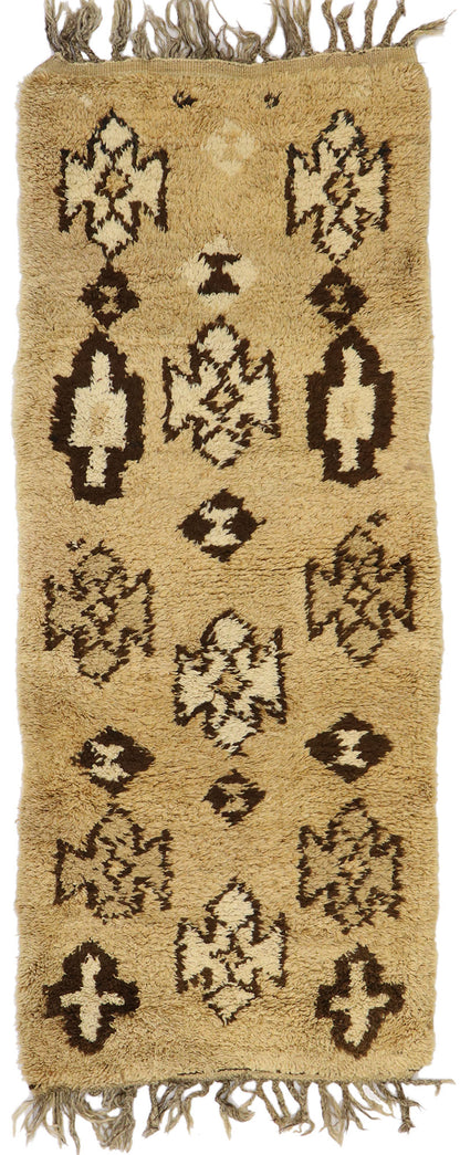 3 x 6 - Brown Vintage Moroccan Rug - 21567