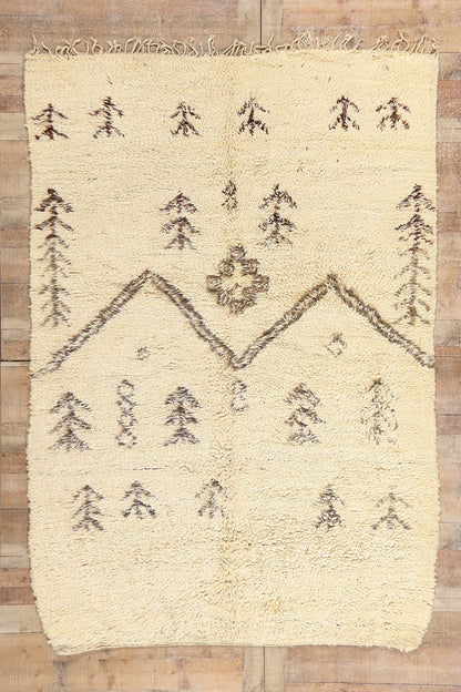 6 x 9 - Beige Vintage Moroccan Rug - 21730