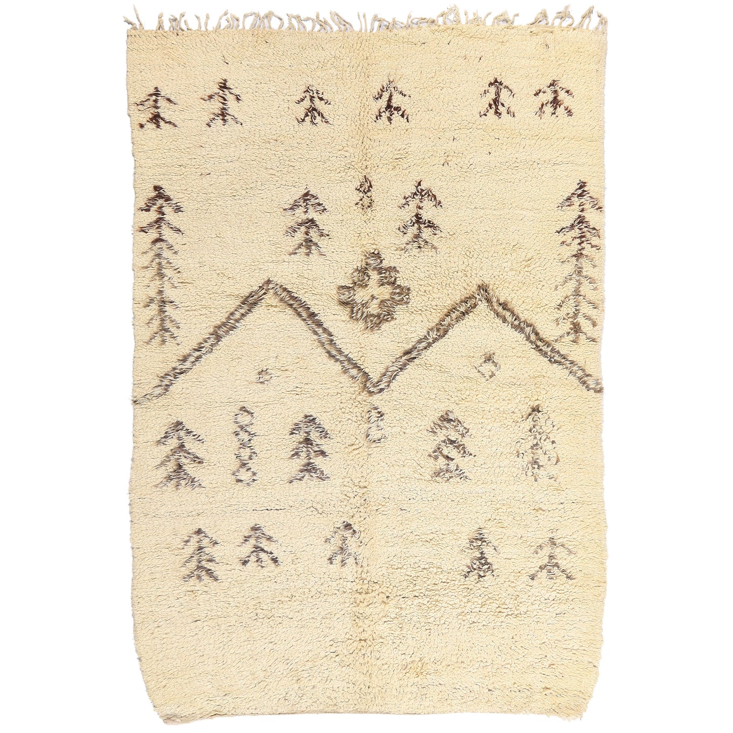 6 x 9 - Beige Vintage Moroccan Rug - 21730