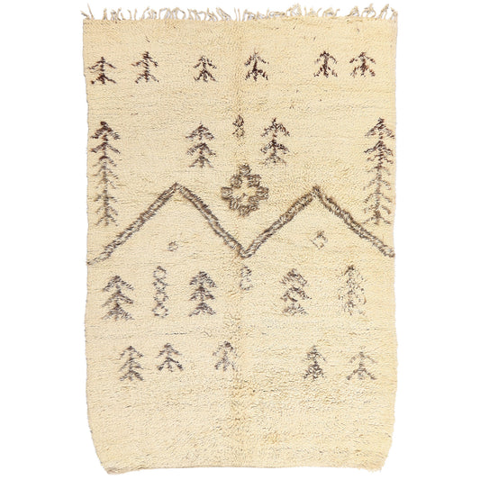 6 x 9 - Beige Vintage Moroccan Rug - 21730
