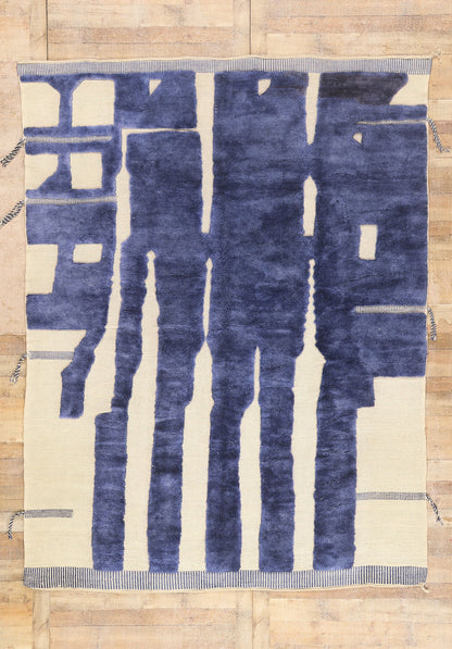 8 x 11 - Blue New Beni Mrirt Moroccan Rug - 21851
