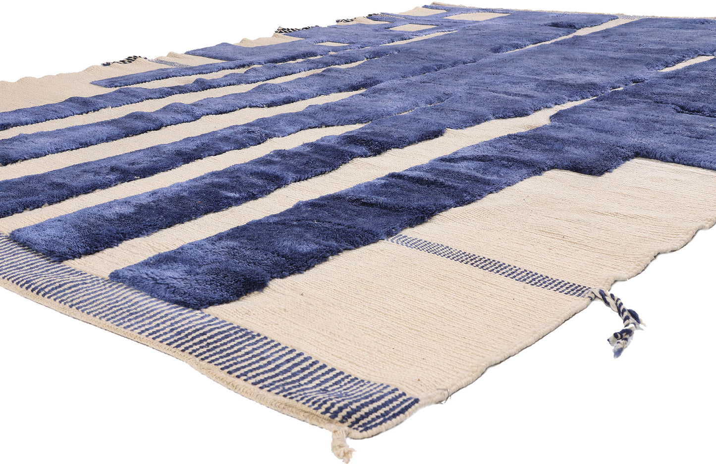 8 x 11 - Blue New Beni Mrirt Moroccan Rug - 21851