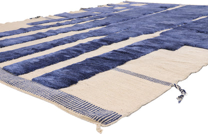 8 x 11 - Blue New Beni Mrirt Moroccan Rug - 21851