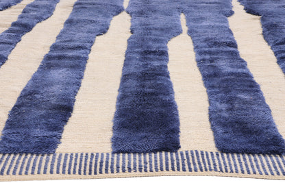 8 x 11 - Blue New Beni Mrirt Moroccan Rug - 21851