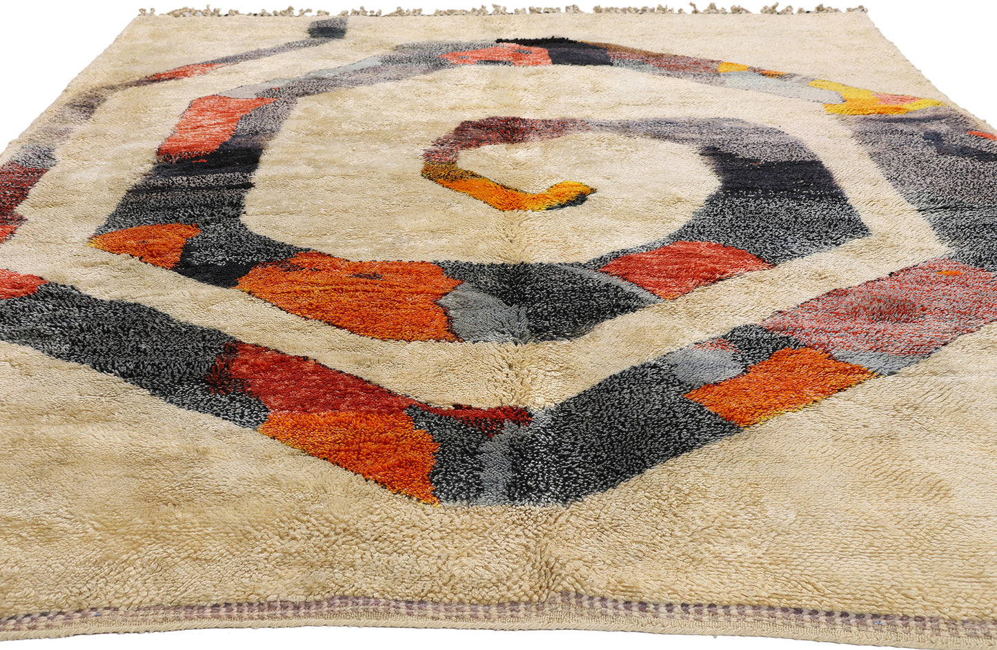 6 x 9 - Beige New Beni Mrirt Moroccan Rug - 21852