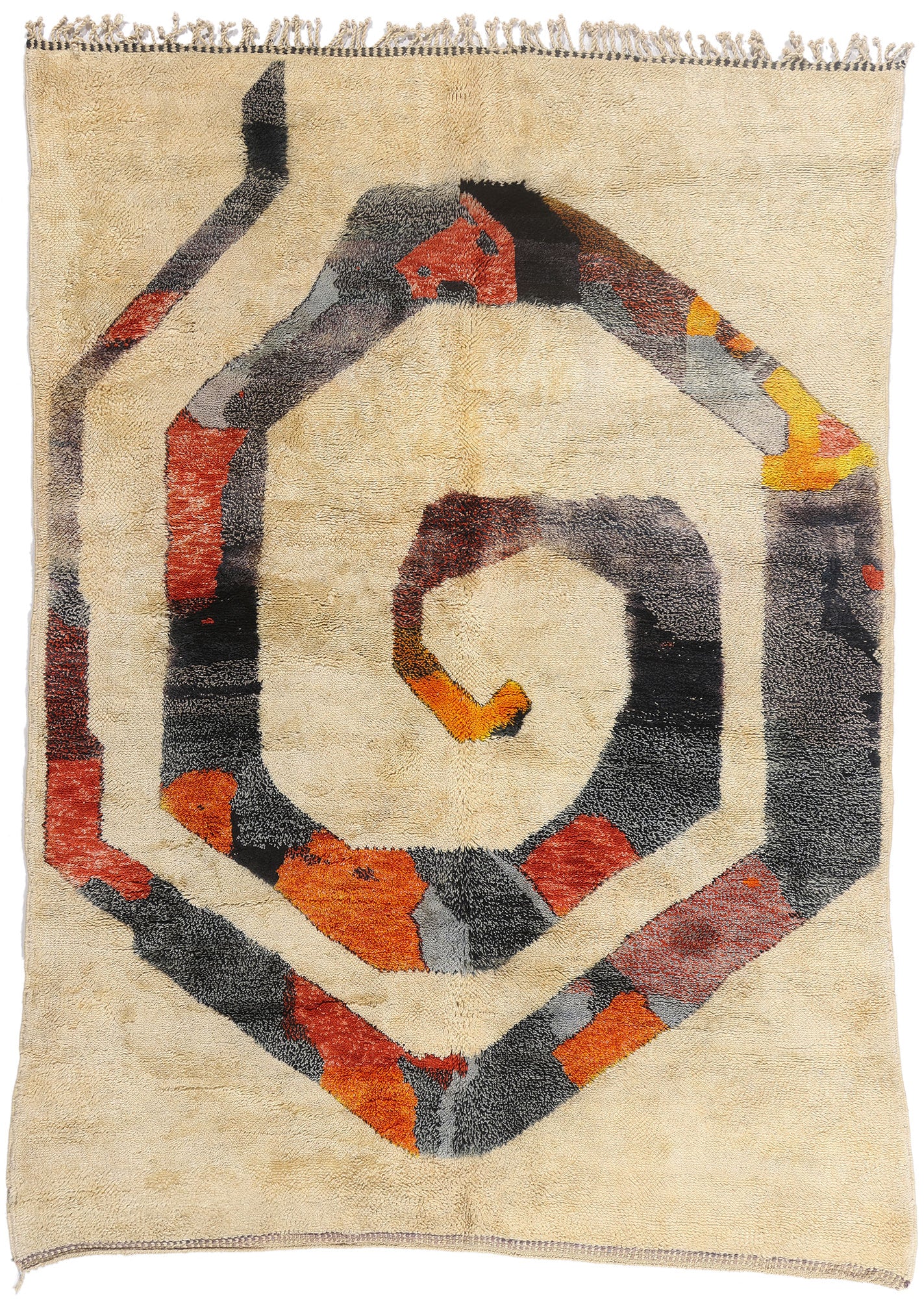 6 x 9 - Beige New Beni Mrirt Moroccan Rug - 21852