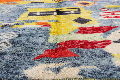 8 x 11 - Multicolor New Beni Mrirt Moroccan Rug - 21854