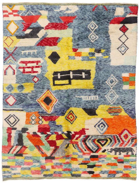 8 x 11 - Multicolor New Beni Mrirt Moroccan Rug - 21854