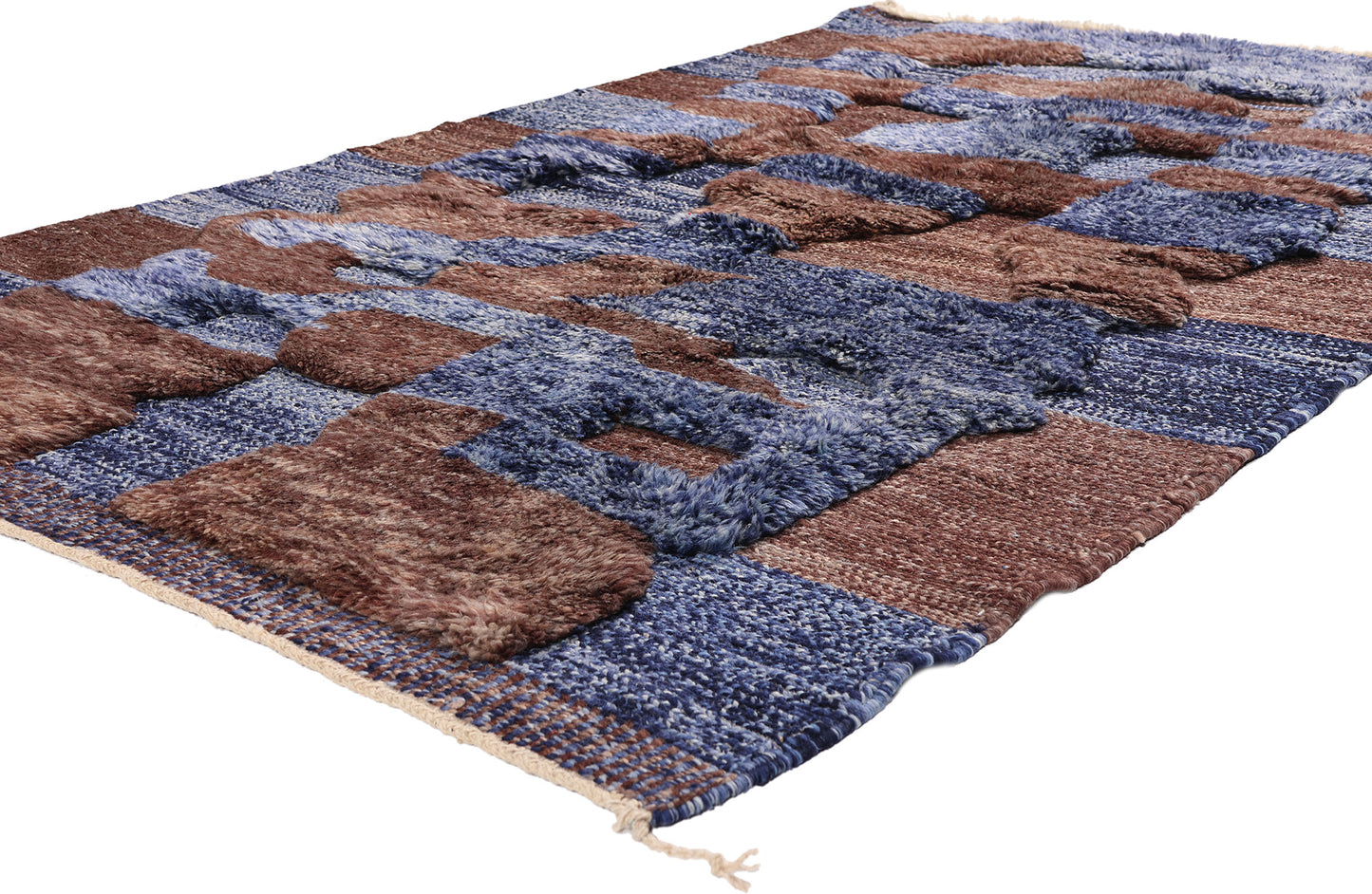 5 x 7 - Blue New Beni Mrirt Moroccan Rug - 21855