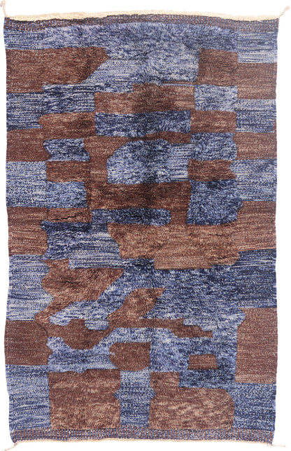 5 x 7 - Blue New Beni Mrirt Moroccan Rug - 21855