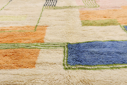 7 x 10 - Beige New Beni Mrirt Moroccan Rug - 21856