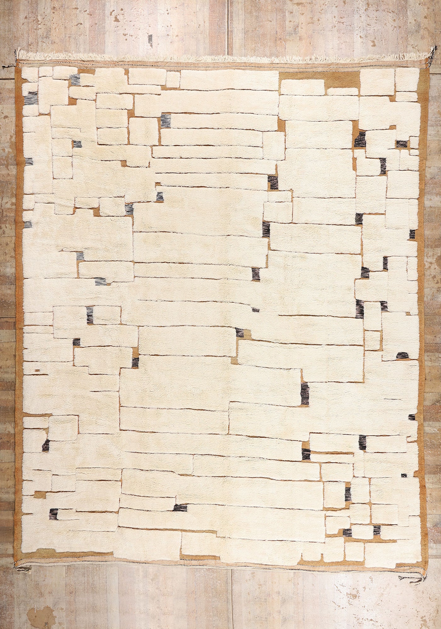 14 x 17 - Ivory New Beni Mrirt Moroccan Rug - 21857