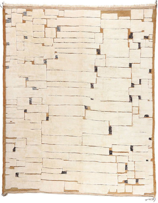 14 x 17 - Ivory New Beni Mrirt Moroccan Rug - 21857
