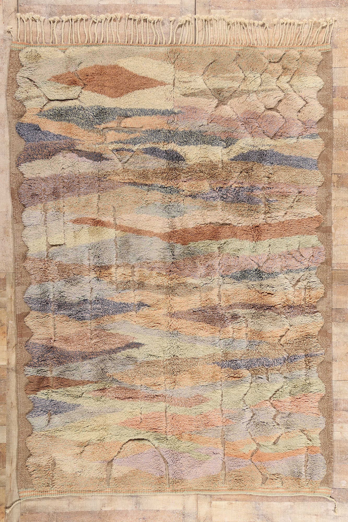 7 x 10 - Multicolor New Beni Mrirt Moroccan Rug - 21858