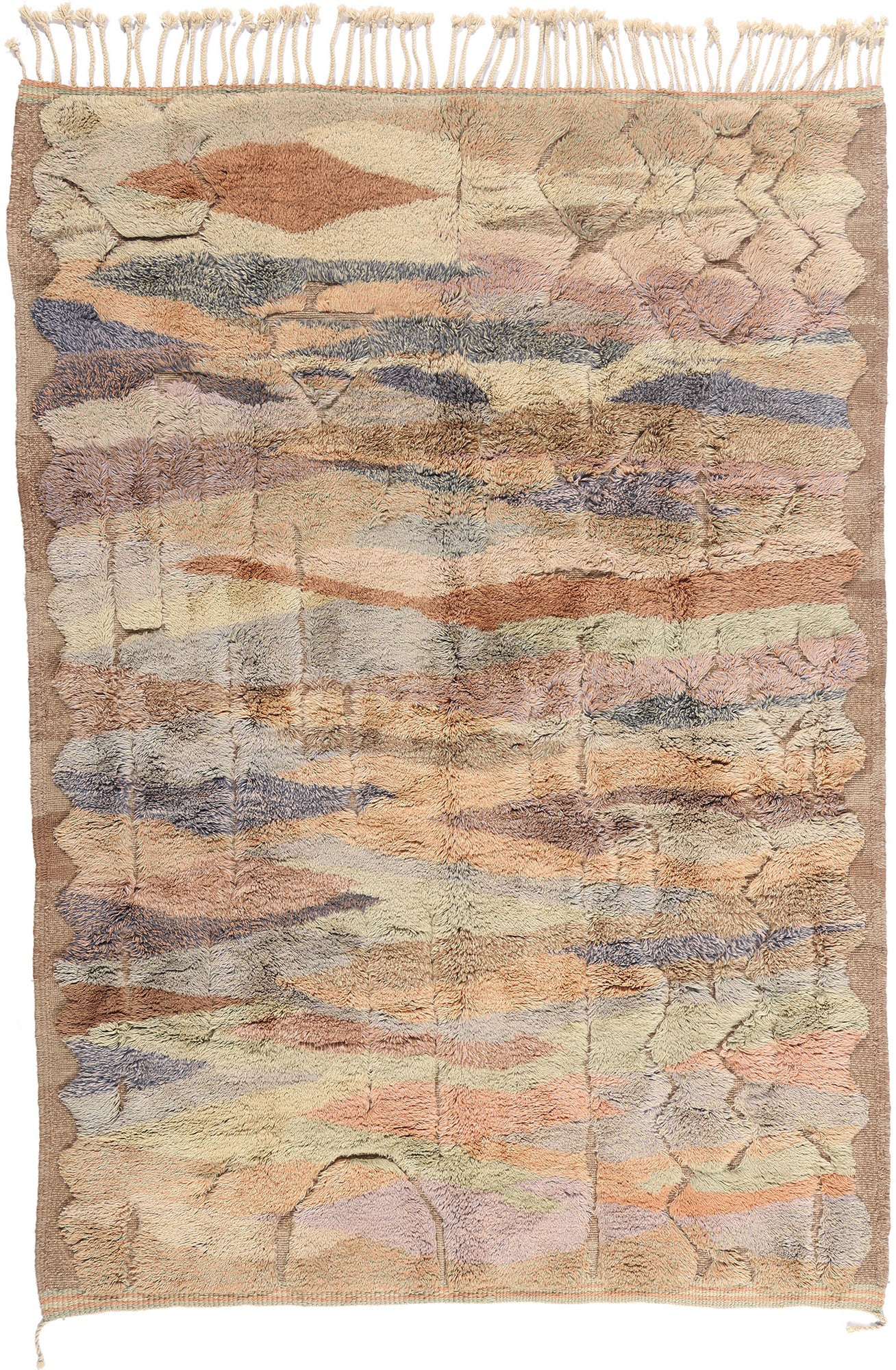 7 x 10 - Multicolor New Beni Mrirt Moroccan Rug - 21858