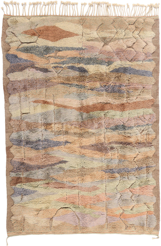 7 x 10 - Multicolor New Beni Mrirt Moroccan Rug - 21858