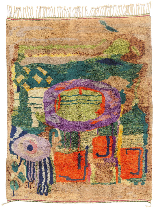 8 x 10 - Multicolor New Beni Mrirt Moroccan Rug - 21859