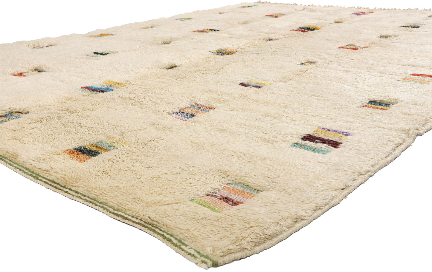9 x 12 - Beige New Beni Mrirt Moroccan Rug - 21861