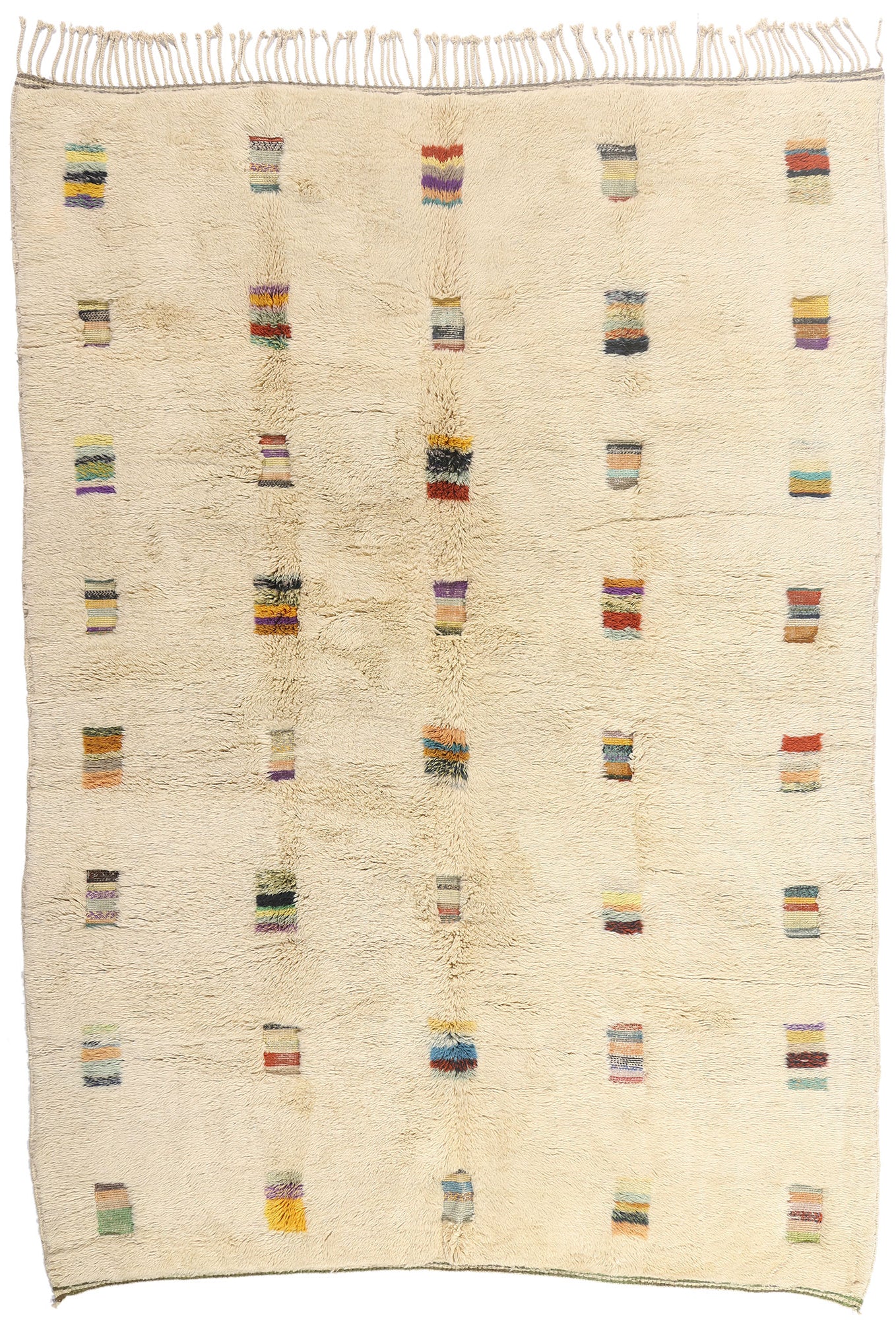 9 x 12 - Beige New Beni Mrirt Moroccan Rug - 21861