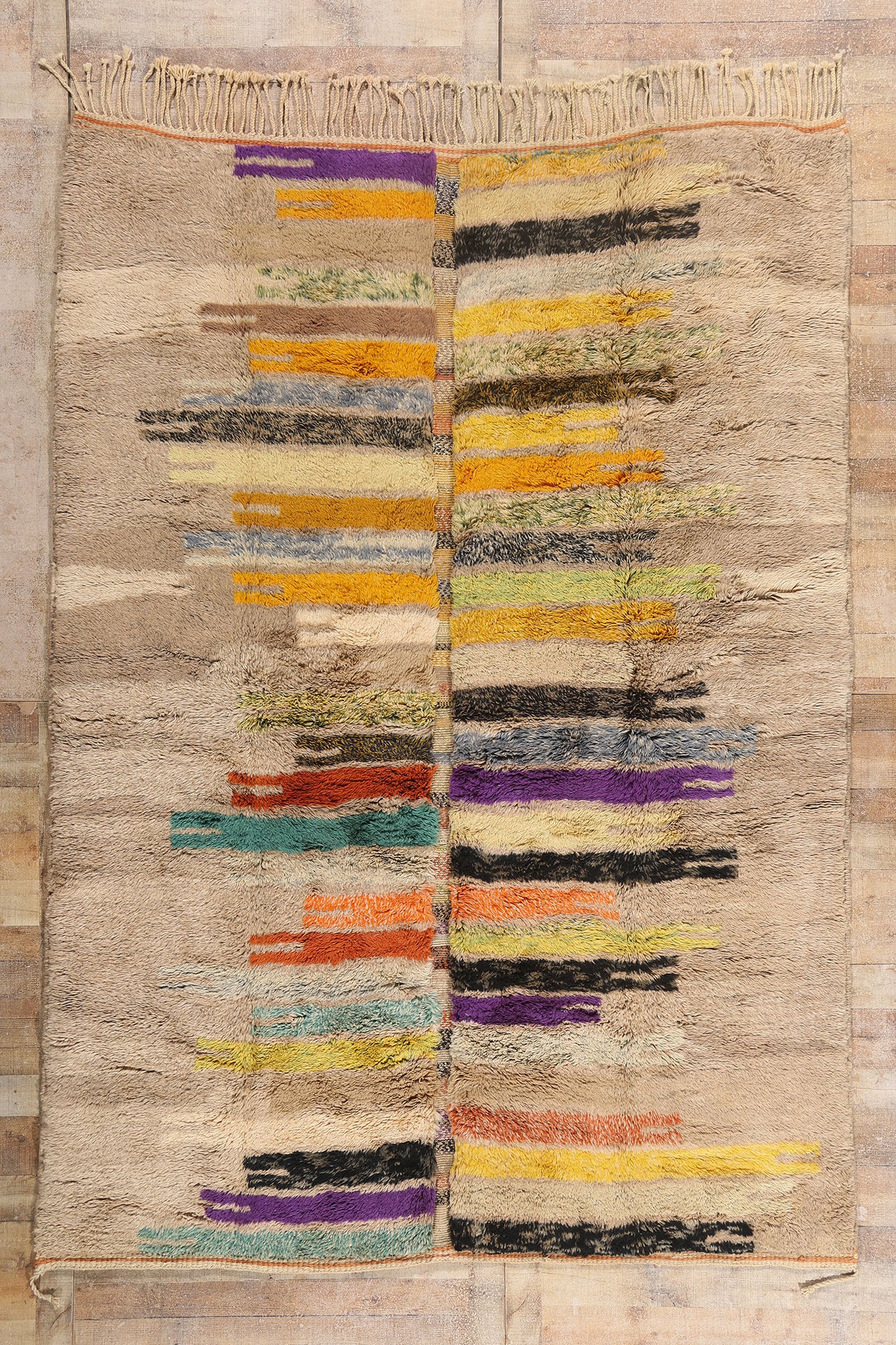 7 x 10 - Multicolor New Beni Mrirt Moroccan Rug - 21862