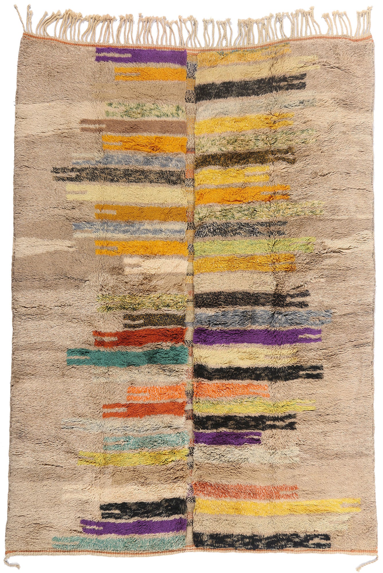 7 x 10 - Multicolor New Beni Mrirt Moroccan Rug - 21862