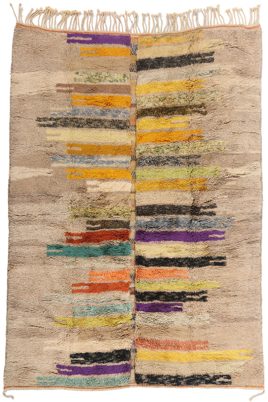 7 x 10 - Multicolor New Beni Mrirt Moroccan Rug - 21862