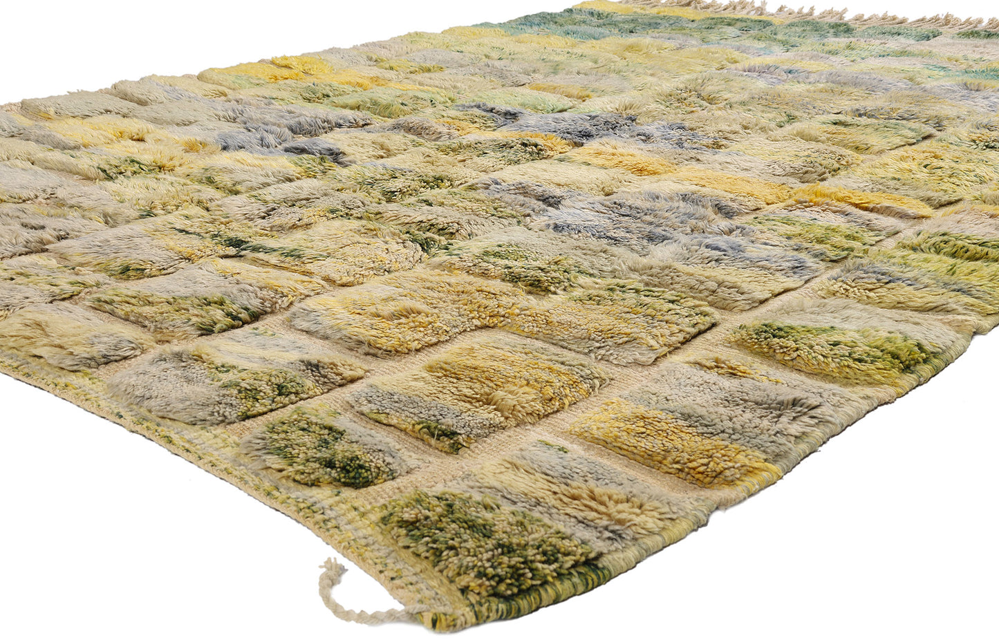 7 x 10 - Green New Beni Mrirt Moroccan Rug - 21863