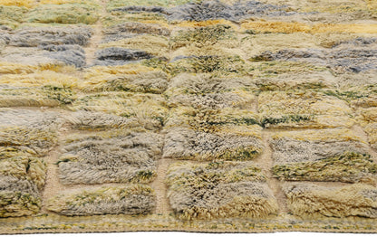 7 x 10 - Green New Beni Mrirt Moroccan Rug - 21863