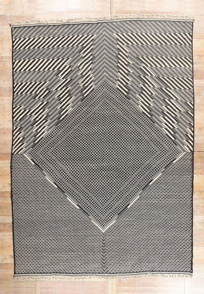 10 x 14 - Black New Zanafi Moroccan Rug - 21865