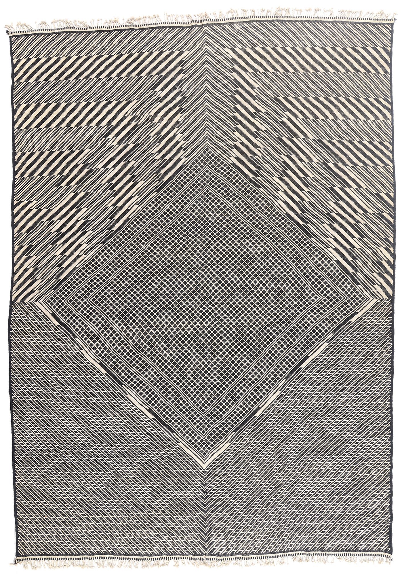 10 x 14 - Black New Zanafi Moroccan Rug - 21865