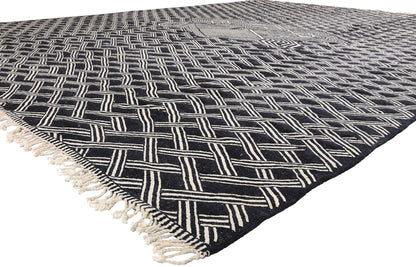 13 x 17 - Black New Zanafi Moroccan Rug - 21866