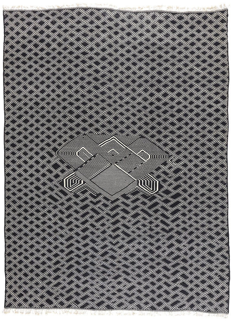 13 x 17 - Black New Zanafi Moroccan Rug - 21866