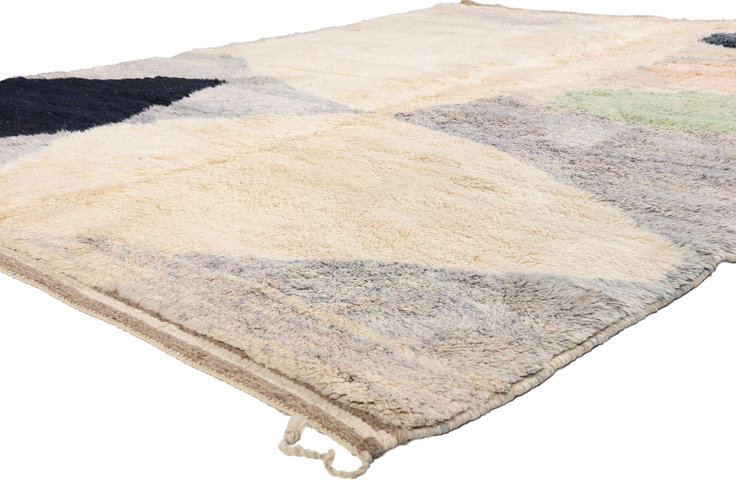 7 x 10 - Ivory New Beni Mrirt Moroccan Rug - 21867