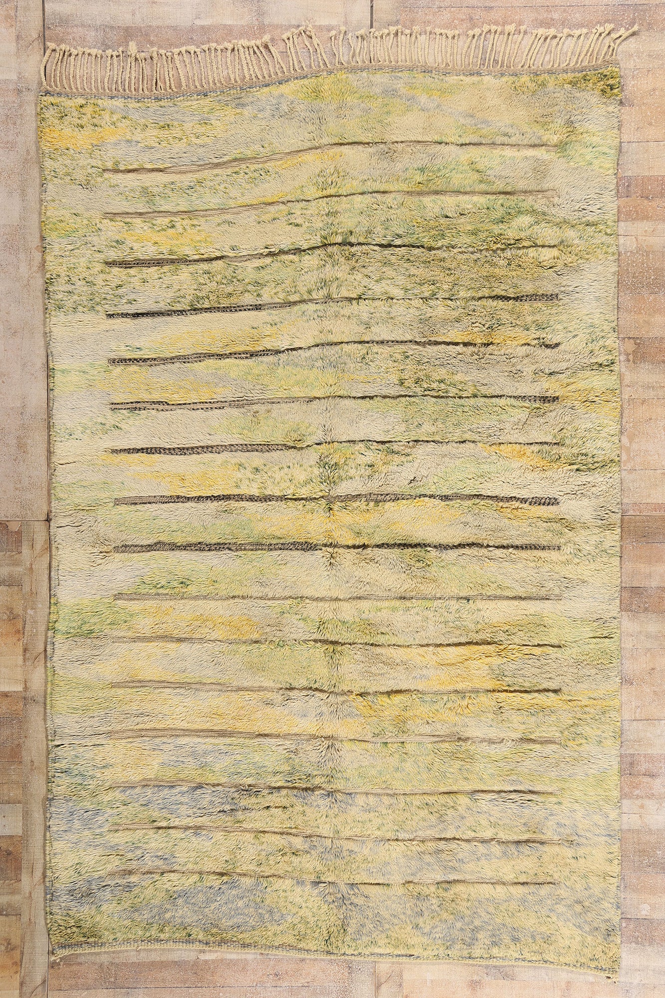 7 x 11 - Beige New Beni Mrirt Moroccan Rug - 21868