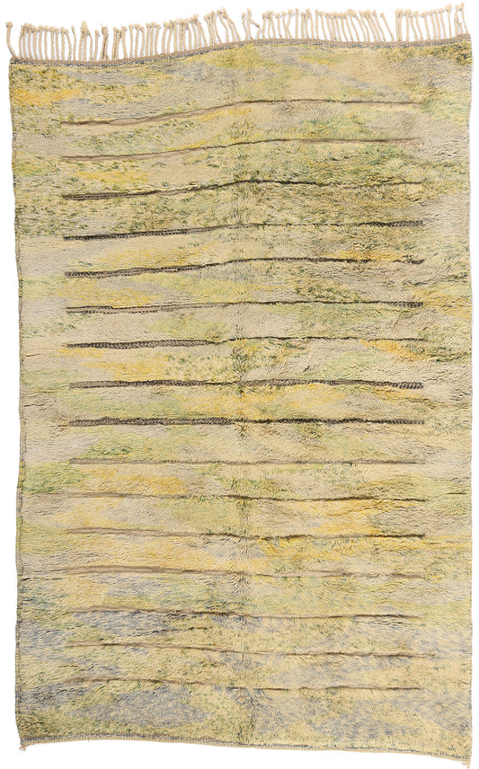 7 x 11 - Beige New Beni Mrirt Moroccan Rug - 21868