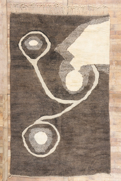 7 x 11 - Taupe New Beni Mrirt Moroccan Rug - 21870