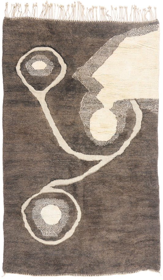 7 x 11 - Taupe New Beni Mrirt Moroccan Rug - 21870